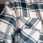 Vintage kostkovaná pánská flanelová košile s dlouhým rukávem a knoflíky, s kapsami, na podzim a zimu photo review